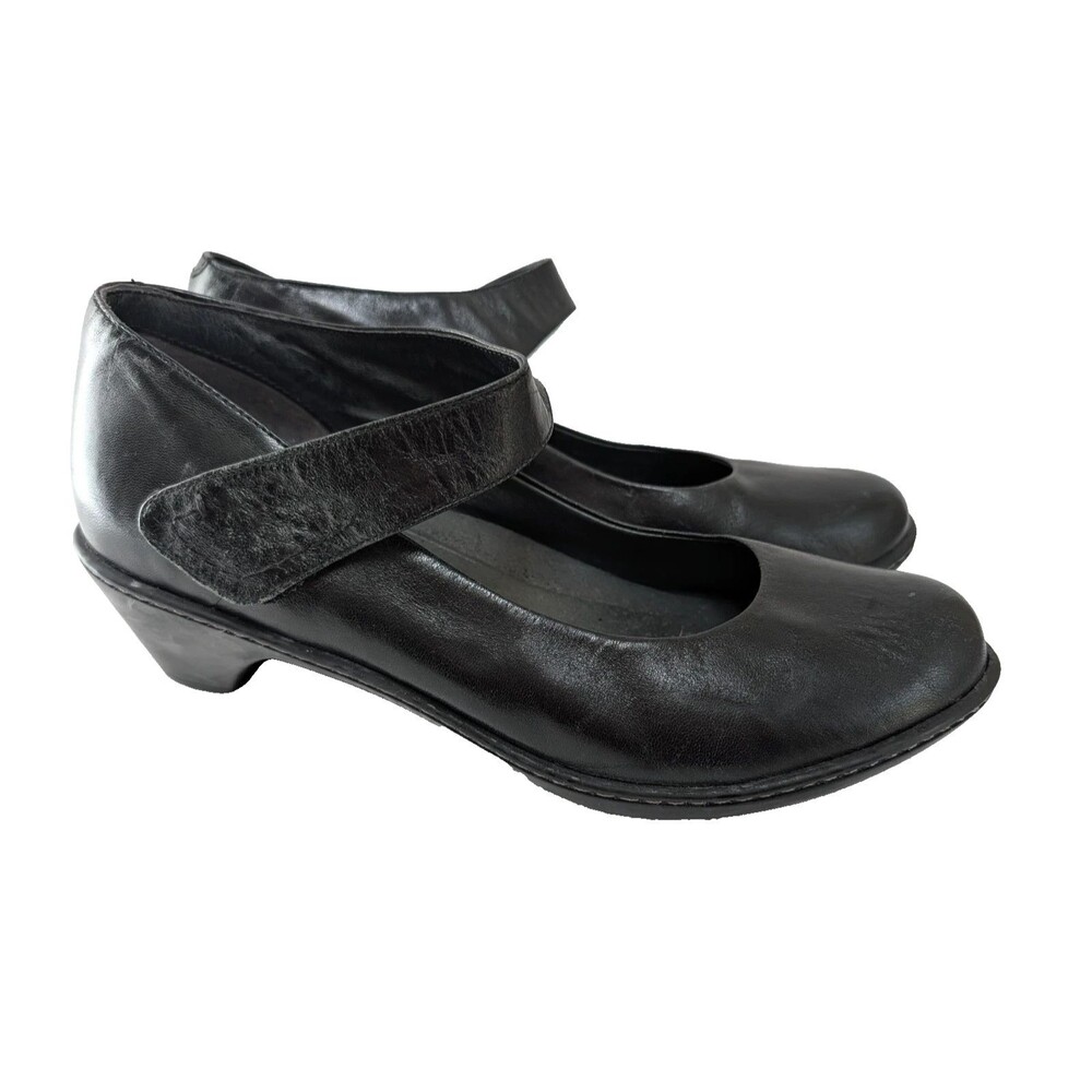 DANSKO Bess Kidskin Mary Jane Pumps Womens Black Leather Shoes Sz 41/10.5 - Picture 2 of 10